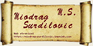 Miodrag Šurdilović vizit kartica